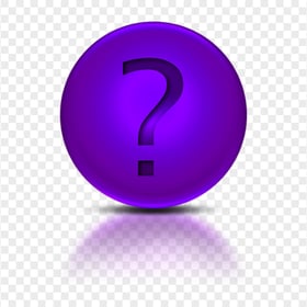 Purple Glossy Question Mark Circle Icon Logo PNG