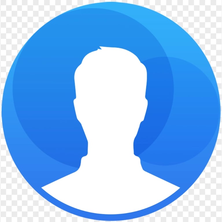 PNG Round Blue Contact User Profile Icon