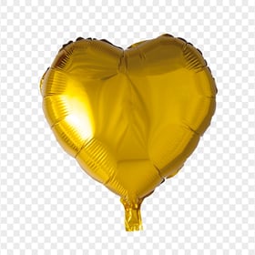 HD Gold Love Heart Balloon PNG