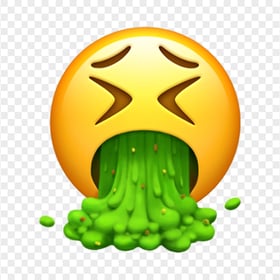 Yellow Sick Emoji Puke Barf Vomiting Vomit