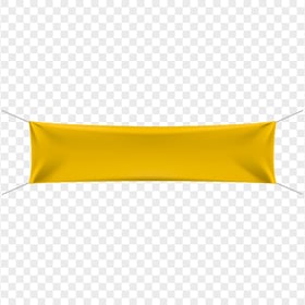 HD Yellow Realistic Hanging Banner Ribbon PNG