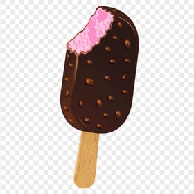 Chocolate And Strawberry Ice Cream Bar Illustration
