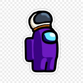 HD Among Us Crewmate Purple Character With Astronaut Helmet Stickers PNG