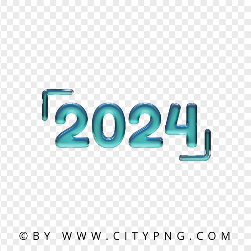 Blue 2024 Text With Glossy Text Effect PNG Citypng   Preview