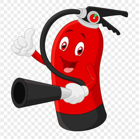 HD Fire Extinguisher Cartoon Character PNG