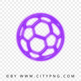 Football Soccer Purple Neon Ball PNG