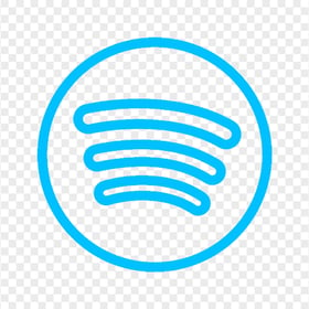 Download HD Spotify Round Outline Blue Icon PNG