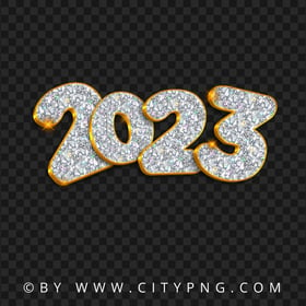 HD Gold Sparkle 2023 Text Numbers PNG