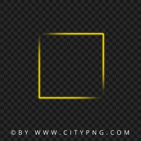 Aesthetic Neon Yellow Square Frame FREE PNG