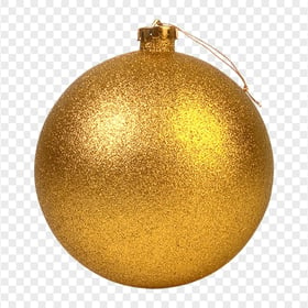 HD Gold Glitter Decoration Ball Transparent PNG