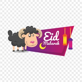 Creative Illustration Eid Mubarak With Sheep