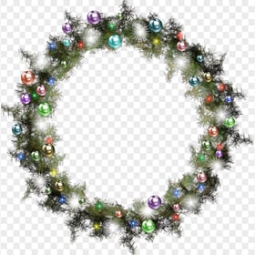 PNG Decorated Wreath Garland Christmas