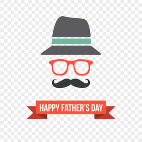 HD Vector Happy Father's Day Ribbon Design PNG