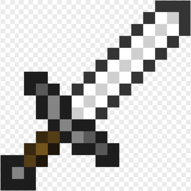 HD Minecraft Sword Iron Transparent Background