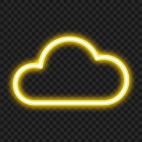Download Yellow Light Neon Cloud Icon PNG