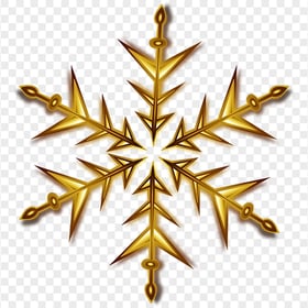 Snow Symbol Christmas Gold Star