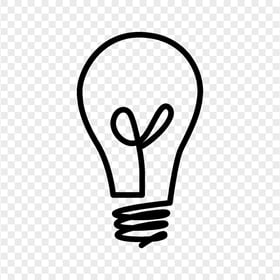 Creative Black Light Bulb Idea Icon Clipart PNG
