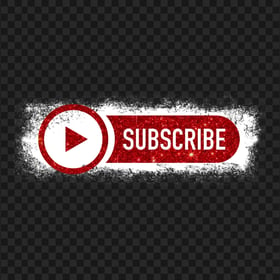 HD Youtube White & Red Glitter Subscribe Button Logo PNG