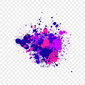 HD Purple Pink and Blue Paint Splash Effect Transparent PNG