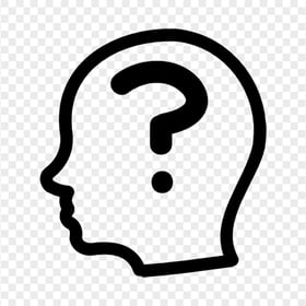 Outline Person Head Icon Question Mark PNG