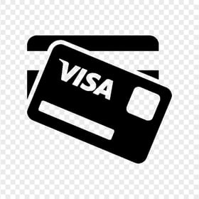 Transparent HD Black Visa Credit Card Payment Icon
