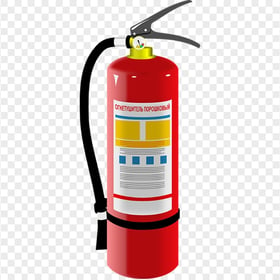 Realistic Cartoon Fire Extinguisher PNG