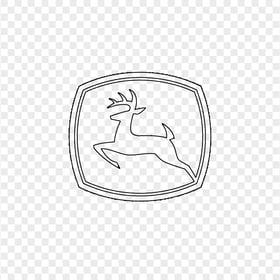 John Deere Black Outline Logo PNG