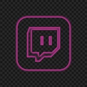 HD Pink Neon App Twitch Square Icon PNG