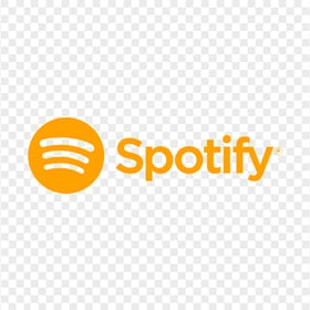 FREE Spotify Orange Text Logo PNG