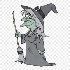 Cartoon Clipart Halloween Witch Character HD PNG