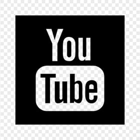 Black Square Outline Youtube YT Logo Icon PNG