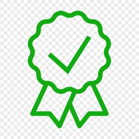HD Warranty Ribbon Green Icon Logo Sign Label Badge Transparent Background