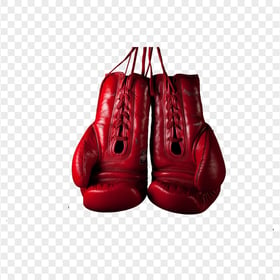 Hanging Everlast Red Boxing Gloves String