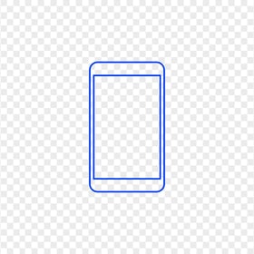 HD Blue Outline Modern Smartphone Icon Transparent PNG