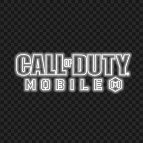 HD White Neon Call Of Duty Mobile COD Game Logo PNG