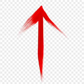 Red Arrow Brush Stroke Top Up PNG