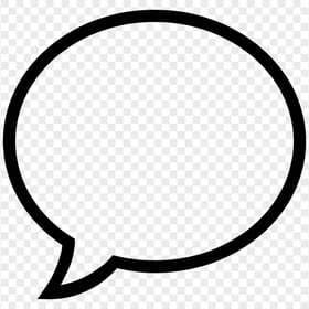 Balloon Speech Bubble Cartoon Outline Empty