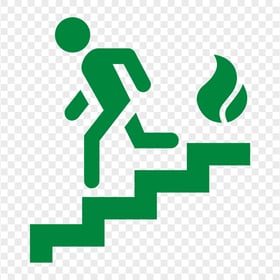 HD Green Fire Escape Exit Sign Symbol Icon PNG