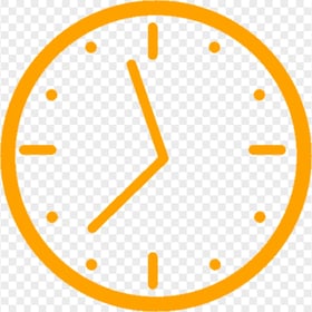 FREE Orange Clock Icon Symbol PNG