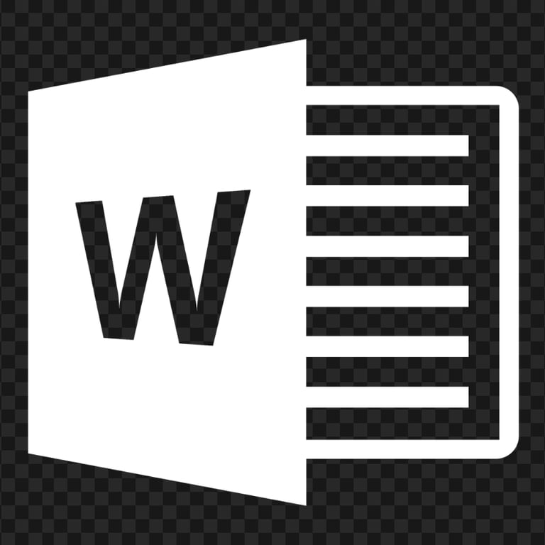 PNG Microsoft Word White Logo