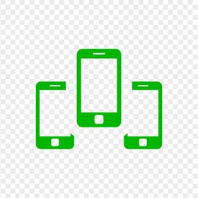 HD Three Green Smartphone Icon Transparent PNG