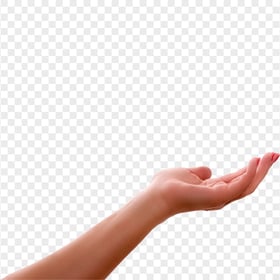 HD Beautiful Female Arm Palm Up Hand PNG