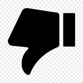 Unlike Dislike Bad Thumb Down Black Icon PNG Image