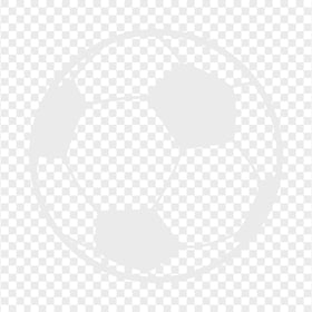 Gray Outline Soccer Ball Icon Transparent Background