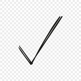 HD Hand Drawn Sketch Black Tick Mark Icon Symbol Sign PNG