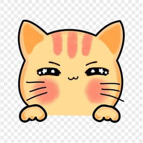 Cute Cartoon Cat Transparent Background