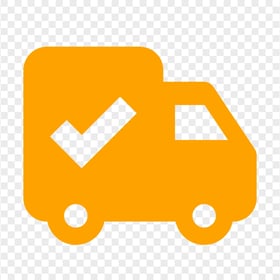 Freight Ship Shipping Truck Delivery Orange Icon Transparent PNG