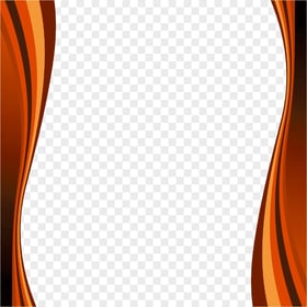 HD Abstract Curved Lines Orange Vertical Frame PNG