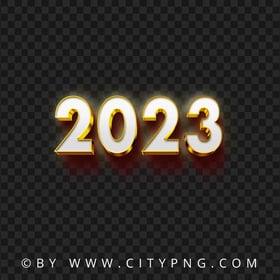 2023 Golden Elegant Text Logo PNG
