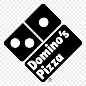 HD Dominos Pizza Black & White Logo PNG
